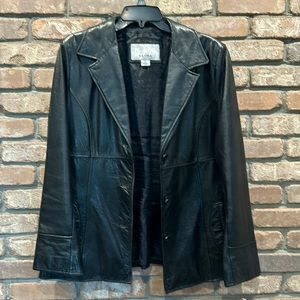 Wilson’s Leather Maxima Black Blazer Jacket, Large